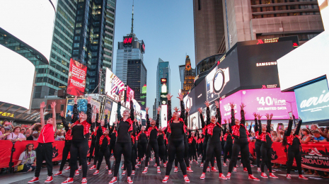 Dancers Performing in Times Square