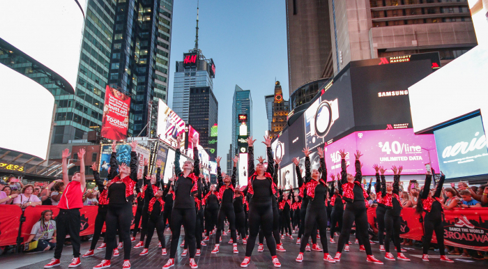 Dancers Performing in Times Square
