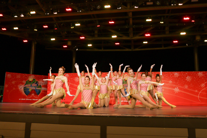 Dancers performing at Disney Springs